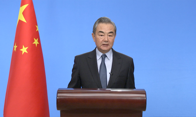 中共中央政治局委员、国务委员兼外交部长王毅在论坛开幕式发表视频致辞