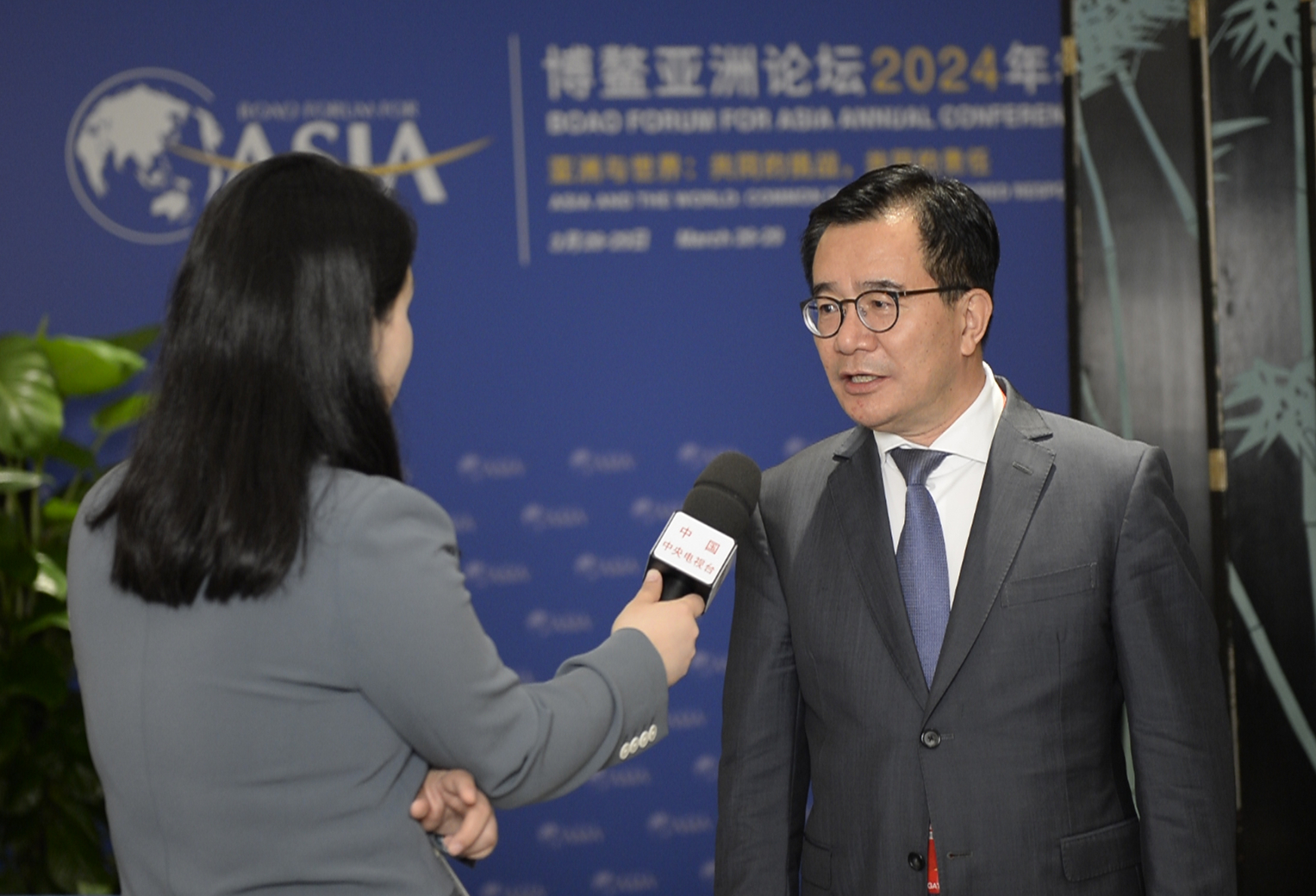 王胜在论坛期间接受多家媒体采访